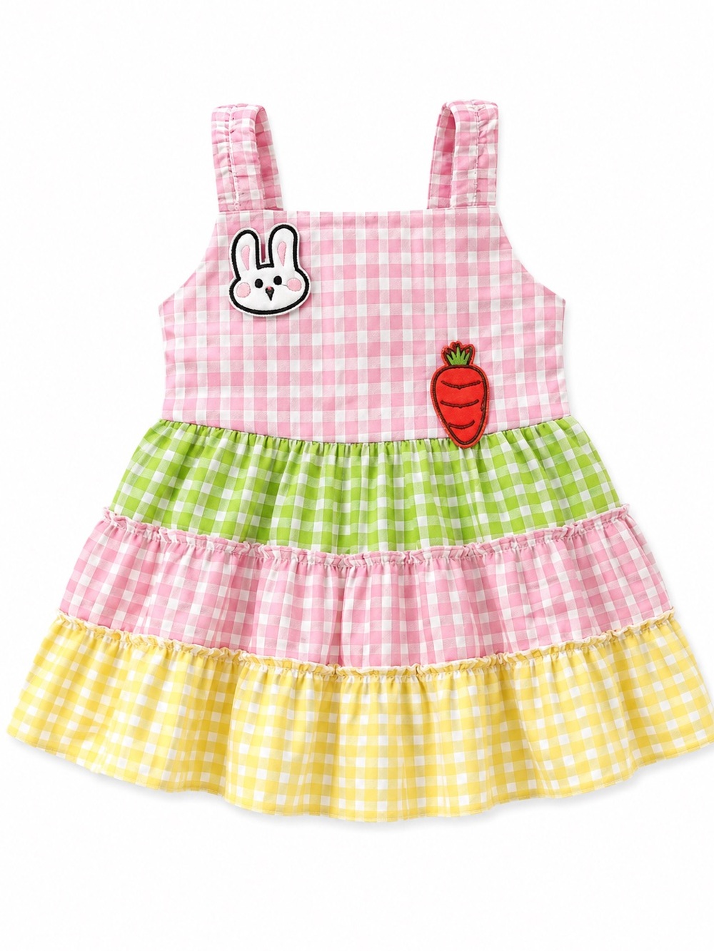 Bunny Dress 6–12M | Pink Tiered Ruffle Outfit